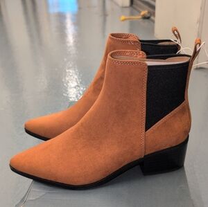 A New Day Women's  Ankle Boots with Black Elastic Panel